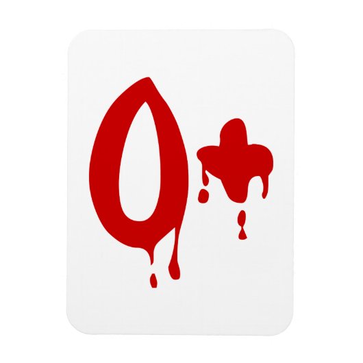 Bloedgroep O+ Positief #Horror Ziekenhuis Magneet (Verticaal)