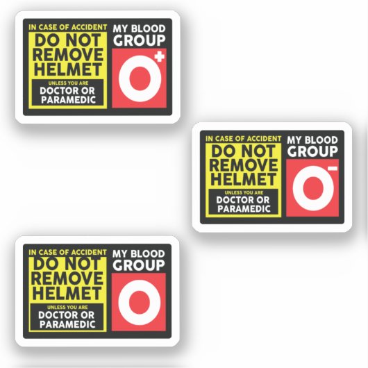 Bloedgroep O Sticker (Voorkant)