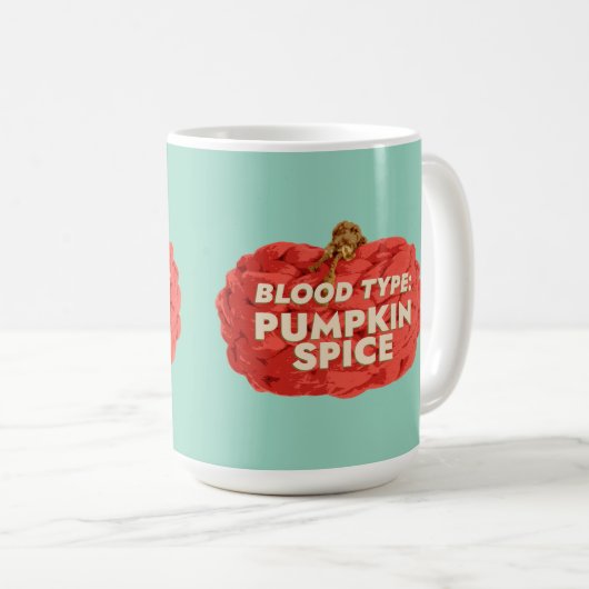 Bloedgroep: Pumpkin Spice Coffee Mok (Voorkant rechts)