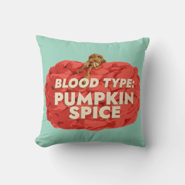 Bloedgroep: Pumpkin Spice Sierkussen (Voorkant)