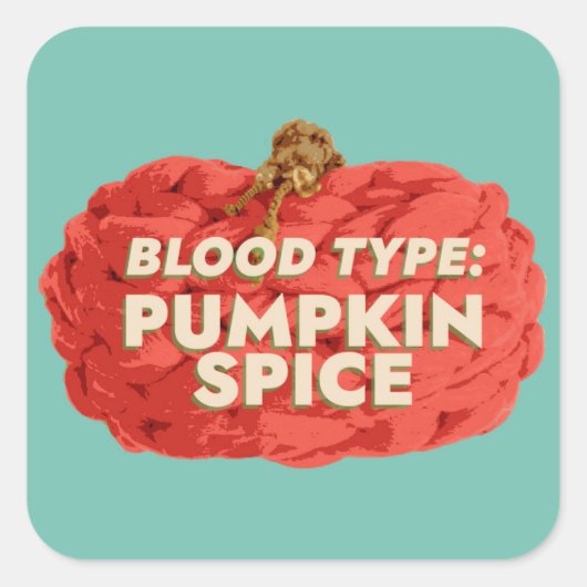 Bloedgroep: Pumpkin Spice Sticker (Voorkant)