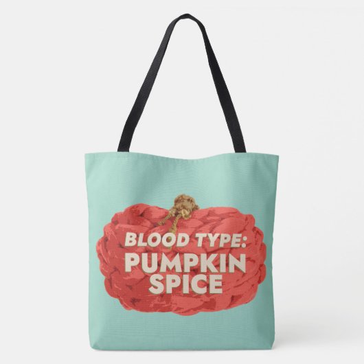 Bloedgroep: Pumpkin Spice Tas (Achterkant)