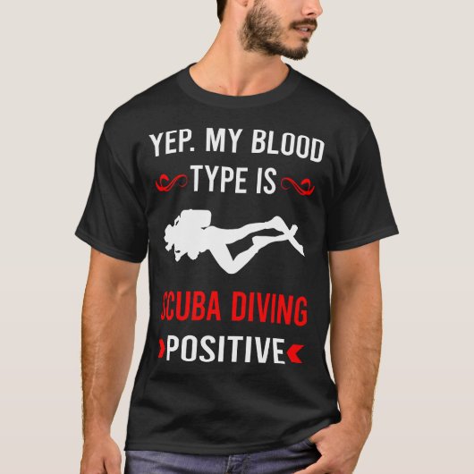 Bloedgroep Scuba Diving Diver T-shirt (Voorkant)