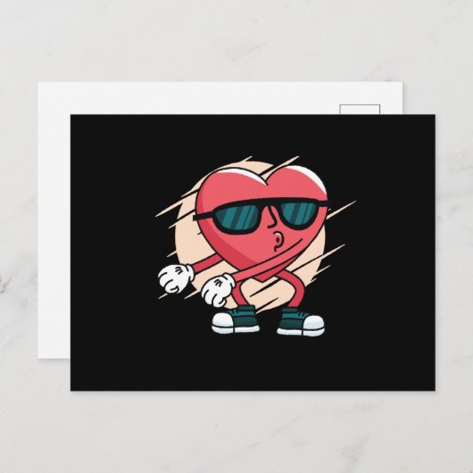 Bloedhart Briefkaart (Voorkant / Achterkant)