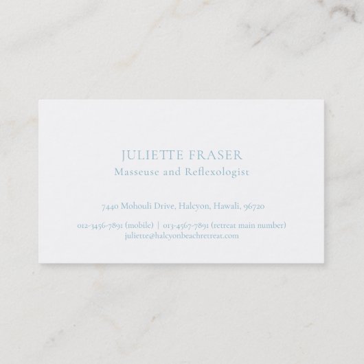 Bloedhart handen logo retraite visitekaartje (Achterkant)