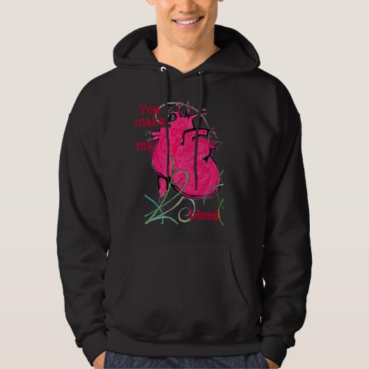 bloedhart hoodie (Voorkant)