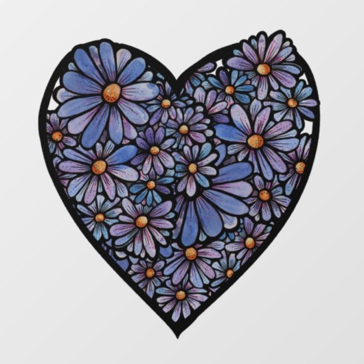 Bloedhart Raamsticker (Vel)