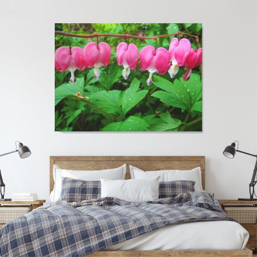 Bloedharten Canvas Afdruk (Insitu (Slaapkamer))