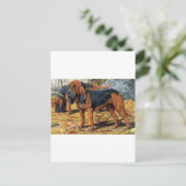 bloedhond briefkaart (Staand voorkant)