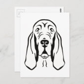 bloedhond briefkaart (Voorkant / Achterkant)