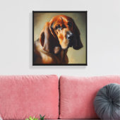 Bloedhond canvas afdruk (Insitu (Woonkamer))