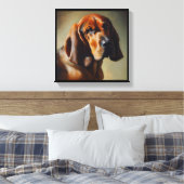 Bloedhond canvas afdruk (Insitu (Slaapkamer))