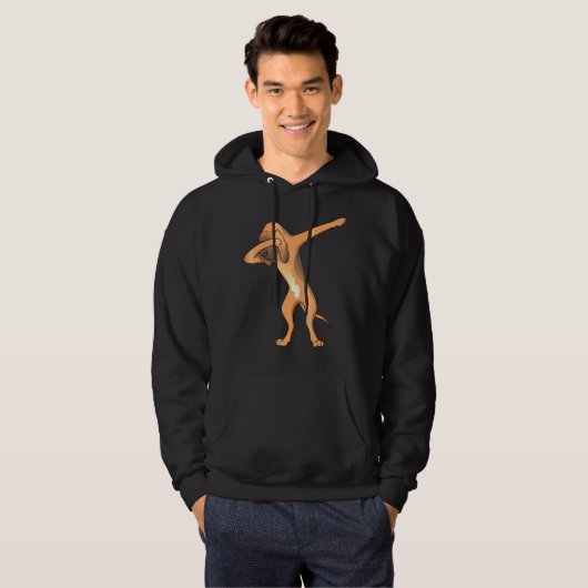 Bloedhond Dabbing Dog Dab Dance Hoodie (Voorkant volledig)