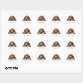 Bloedhond dank u ronde sticker (Vel)