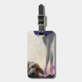 Bloedhond en balletdanser bagagelabel (Voorkant verticaal)