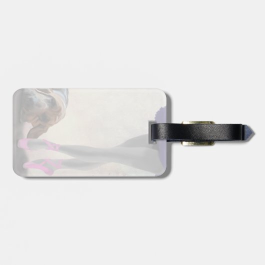 Bloedhond en balletdanser bagagelabel (Achterkant horizontaal)