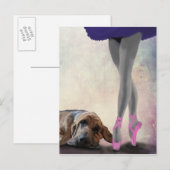 Bloedhond en balletdanser briefkaart (Voorkant / Achterkant)