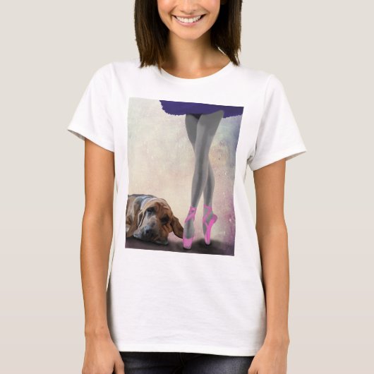 Bloedhond en balletdanser t-shirt (Voorkant)