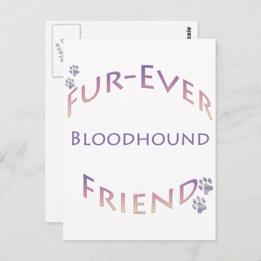 bloedhond Furever Briefkaart (Voorkant / Achterkant)