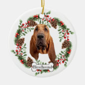 Bloedhond Gepersonaliseerd Ornament voor huisdiere (Voorkant)