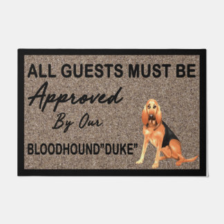 bloedhond geschenken, bloedhond eigenaar opwarming deurmat