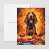 Bloedhond Herfst Dankzegging  Briefkaart (Voorkant / Achterkant)