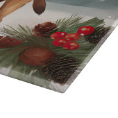 Bloedhond Hond in Sneeuw Kerstmis Snijplank (Hoek)