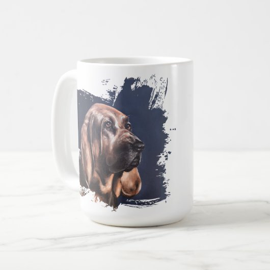 Bloedhond hond liefde mok (Voorkant links)