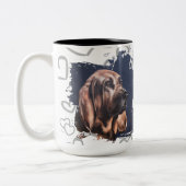 Bloedhond hond liefde mok (Links)