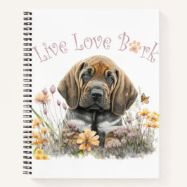 Bloedhond Hond Mom Floral Notitieboek