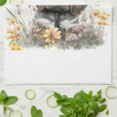 Bloedhond Hond Mom Floral Theedoek (Gevouwen)