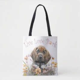 Bloedhond Hond Mom Floral Tote Bag