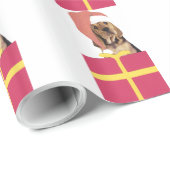 Bloedhond in Santa Hat Wrapping Paper Cadeaupapier (Rol Hoek)