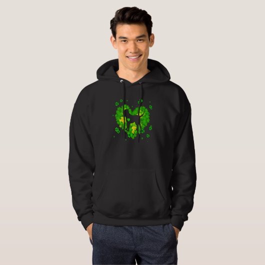 Bloedhond Irish Shamrock St Patrick Day Dog Hoodie (Voorkant volledig)