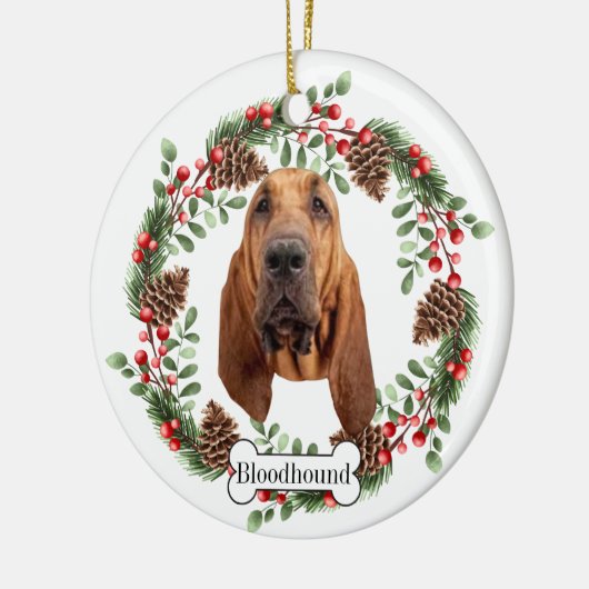Bloedhond Keramisch Ornament (Links)