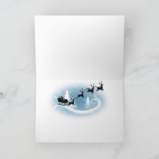 Bloedhond Kerstnacht Feestdagen Kaart (Binnen)