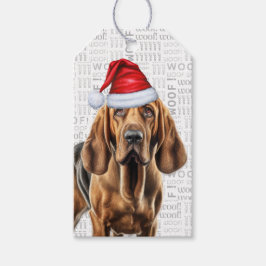 Bloedhond Kerstvakantie Cadeaulabel