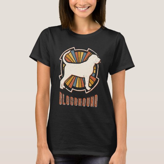 Bloedhond  Klassieke Retro Dog Love T-shirt (Voorkant)
