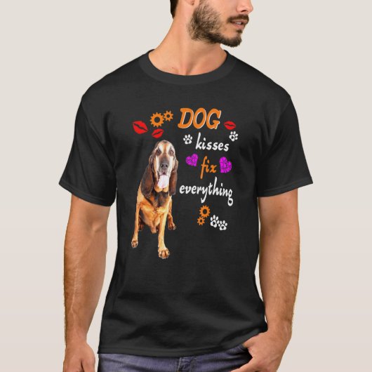 Bloedhond Kusjes Fix Alles Schattigee Bloedhond D T-shirt (Voorkant)