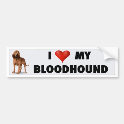 Bloedhond - Liefde Bumpersticker BLH (Voorkant)