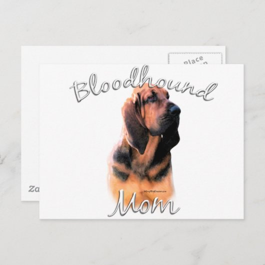 bloedhond mam 2 briefkaart (Voorkant / Achterkant)