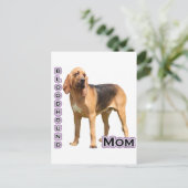 bloedhond mam 4 briefkaart (Staand voorkant)