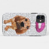 Bloedhond met Angelic Pink Halo Case-Mate iPhone Case (Achterkant (horizontaal))