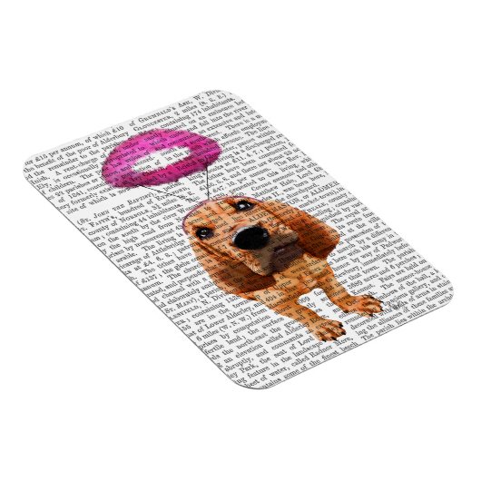 Bloedhond met Angelic Pink Halo Magneet (Rechterzijde)