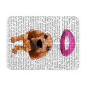 Bloedhond met Angelic Pink Halo Magneet (Horizontaal)