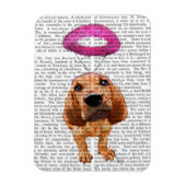 Bloedhond met Angelic Pink Halo Magneet (Verticaal)