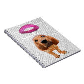 Bloedhond met Angelic Pink Halo Notitieboek (Rechterzijde)