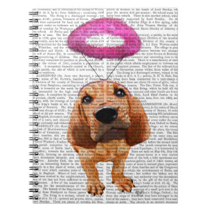 Bloedhond met Angelic Pink Halo Notitieboek