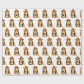 Bloedhond met Cowboy Pet Cadeaupapier (Vlak)