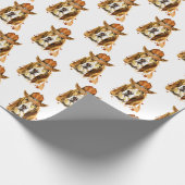 Bloedhond met Cowboy Pet Cadeaupapier (Hoek)